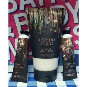 BBW Into The Night Glowing Body Scrub &2 Sets of Hand Cream